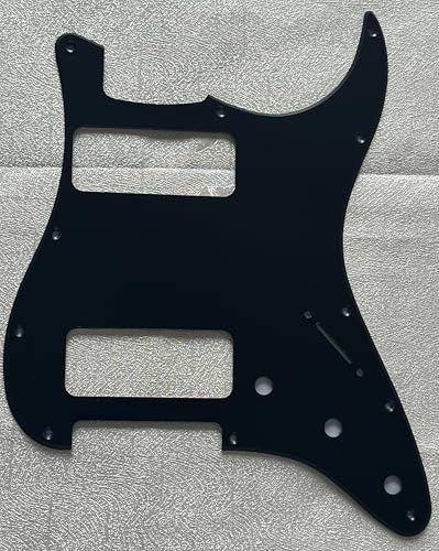 Plektrumschutz für Fender Stratocaster Strat P90 2 Pickup Style Gitarre Pickguard Schlagbrett Schlagplatte (1-lagig, schwarz)