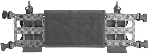 ZFFOZZ Taktisches Chest Rig mit Schneller Erweiterung, MOLLE-Lademontageplatte, Radio MAG-Taschen-Expander-Flügel, Magnetischer Schnellverschluss-Kummerbund(Gray)