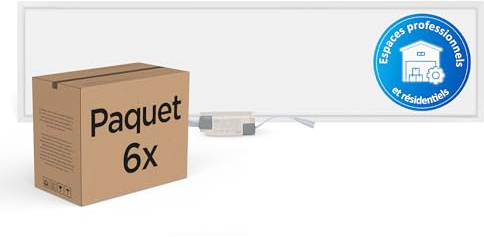LECOM 6x LED Panel 120x30 Neutralweiß 4000K 4000lm Rasterleuchte LED Platte | LED Einbaupanel 4000lm heller Lichtstrom für Systemdecke. Ideal für Arbeitsbereich, Konferenzraum, Kanzlei, Besprechungsraum.