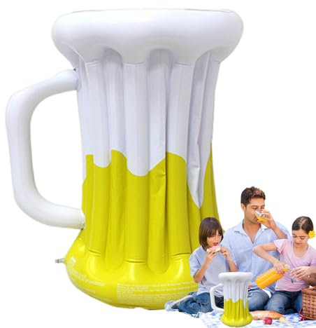Glacière Gonflable | Chope à Bière Isotherme Gonflable pour Oktoberfest et Fête de la Bière | Conteneurs Flottants en PVC pour Décorations de Fête Tropicale en Extérieur, Pique-Nique et Apéritifs