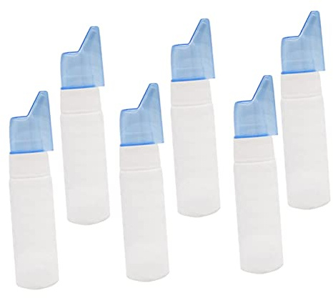 GANAZONO Spruzzatore Nasale Vuoto 6 Pezzi 70 Ml Riutilizzabile Copertura Di Sicurezza Per Lavaggio Nasale Da Viaggio Portatile Per Uso Esterno