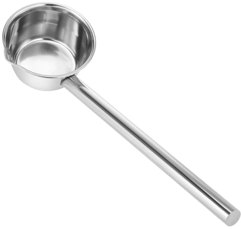Louche Acier Inoxydable Manche Long, Écope la Cuisine Jardin Résistante | Anti Rouille sans Bavure, Design Robuste pour Hôtel et Cantine, Couleur Argentée