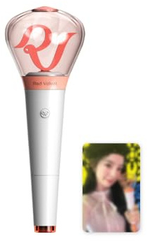 KPOP HEAVEN Offizieller roter Samt-Leuchtstab + 1 zufällige offizielle Fotokarte (1 Stück von 5 Stück) und 3 zusätzliche Fotokarten-Set