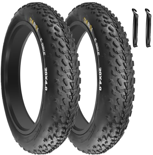 2 Stück 50,8 cm Fat Bike Reifen 20 x 4,0 98-406 pannensichere E-Bike-Reifen für Elektrofahrräder, MTB, strapazierfähig, All-Terrein-Reifen für Straßen-/Trail-Reiten