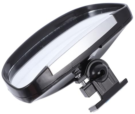 Healvian Espejo Retrovisor Auxiliar para Coche Negro Espejo Retrovisor Práctico para Vehículo Vidrio y Plástico Tamaño Estándar Adecuado para Conducción Segura y Reducción de Puntos