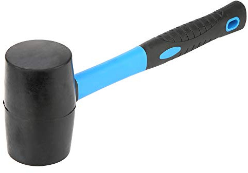 RASTKY Martillo de Goma de Doble Cara Azul y negroInstalación: Goma Blanda y Dura para un Uso Seguro en Materiales Frágiles