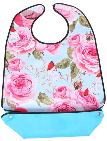 WEKAMOS Bavoir Lavable et Réutilisable Adultes Imperméable pour en Polyester Léger Protection pour Repas des Personnes Âgées et Soins Quotidiens