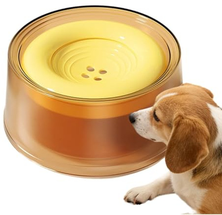 Cuenco de Agua para Perros Disco Flotante Antideslizante De 1,2 L | Cuenco Grande Para Beber Agua De Perro para Hogar Apartamento Viaje Coche Interior Exterior Cachorros Razas Medianas y