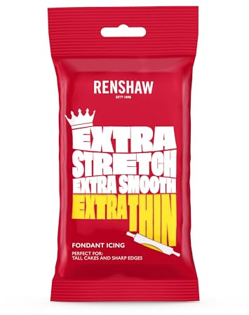 Renshaw Zuckerpaste, Extra Dehnbar, Glatt & Dünn - Gelb, 250 g (Packung mit 1 Stück)
