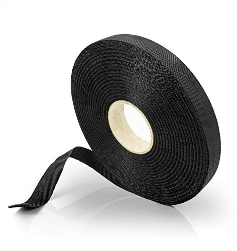 Effaband Baumanbinder 25m schwarz Breite 35 mm/Pflanzenbinder zur Baumbefestigung aus witterungsbeständigem & verrottungsfestem Polyester/Pflanzenhalter als Pflanzen- oder Baumstütze