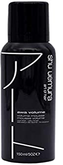 shu uemura art of hair Awa Volume Volumizing Mousse For Fine Hair - Adds Maximum Volume and Lasting Body, With Flexible Control and Medium Hold, 5 Fl Oz