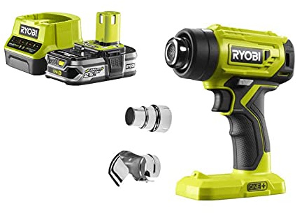 Pack RYOBI Pistolet à air chaud 18V R18HG-0-1 Batterie 2.5Ah - 1 Chargeur rapide RC18120-125