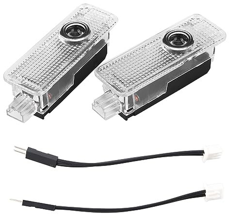 Qiilu Door Light Projector, LED Door Projector 2pcs 12V Car Door Projection Courtesy Puddle Light Automotive Assemblies Welcome Light Lighting Lamp for XE 2015-2018 F-Type 2013-2018