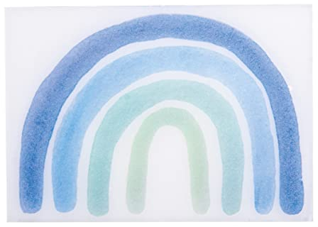 Rayher Wachsmotiv Regenbogen, pastellblau, 7 x 5 cm, 1 Stück, zum Kerzen verzieren, Verzierwachs für z.B. Taufkerze, 31636990, Blautöne