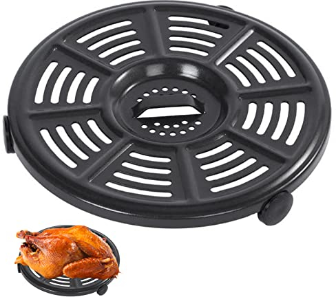 Air fryer Accessories for Ninja AF100UK 3.8L 4 in 1 AF160UK 5.2L 6 in 1 AF150 Air Fryer, 8.2'' Round Food Grade Air Fryer Grill Pan Crisper Plate Replacement Parts Tray Rack, Dishwasher Safe