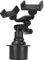 Support de Téléphone Double pour Porte-gobelet de Voiture, Support de Téléphone de Voiture Rotatif à 360 Degrés, avec Base Réglable, Support Universel pour Téléphones de 3 à 7