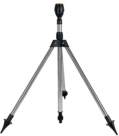 Rasensprenger Drehbarer Tripod Garten Sprinkler Wasser Sprenger,360 Grad Rotierende Tripod Bewässerungssprinkler,Rasen Sprenger mit Stativ Rotierender Bewässerungs für Große Flächen, Hof, Garten