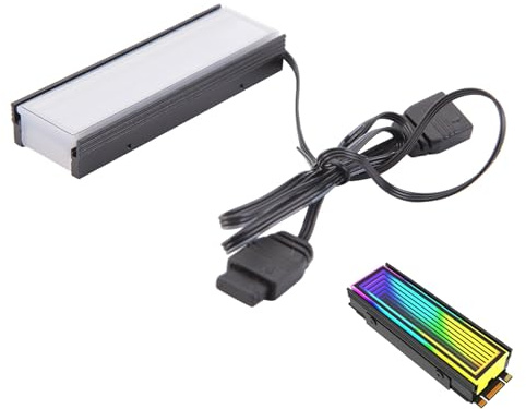 Jevina 5V ARGB Sync Computer 2280 SSD M2 Radiator PC RGB M.2 Nvme KüHlköRper Solid State Drive Cooling Radiato A
