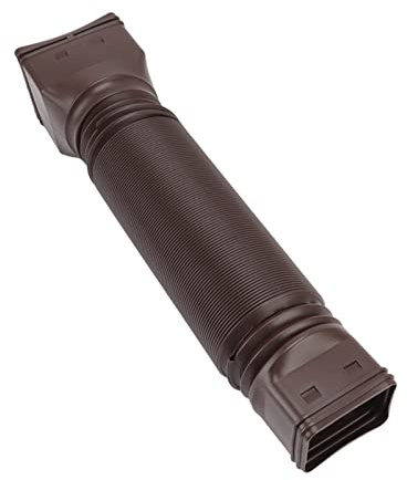 Qcwwy Downspout Extender,Telescopic Gutter Downspout Extension Retractable Rain Gutter Drainage Pipe Down Spout Drain Extensions for Keep Ground Dry (Brown)