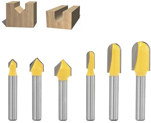 Ddyspan Schlitzfräser, 1/4 Schaft, 90 Grad V-Nut-Fräser, Kern-Kugelfräser Für Holzbearbeitungswerkzeuge