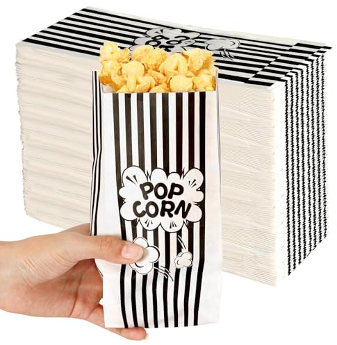 SEPGLITTER Popcorn Tüten, 120 Stück Popcorntüten Kleine Popcorn Tüten Maschinen Zubehör für Bars, Filmabende