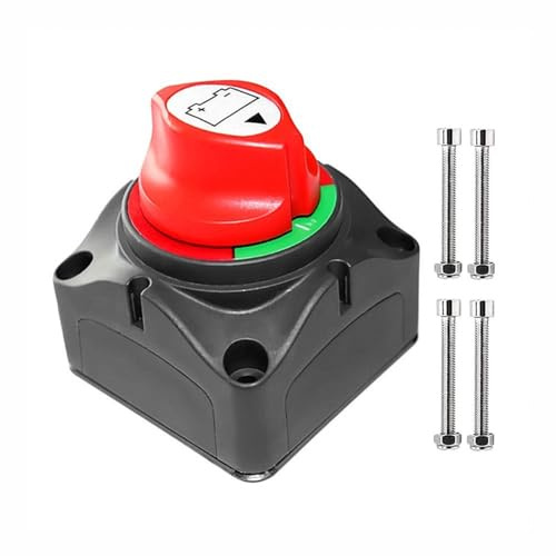 FONGKNOX 12V/24/48V Batterie-Trennschalter Batterie 275A Batterie-Not-Aus-Schalter Batterie-Trennschalter Leistungsschalter Geeignet für Autos, LKWs, Wohnmobile, Anhänger, LKWs, Schiffe, Yachten