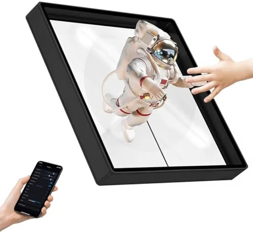 3D Hologram Fan, Hologram Fan Projector Advertising Displayer with WiFi App, 3D LED Hologram Fan Display Animation Video Projector, for Advertising, Exhibition, Store, Bar,50cm