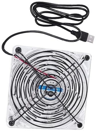 DIYEAH Ventilador De Refrigeración Usb Para Enrutador Consola De Pc Led Luz Silencioso