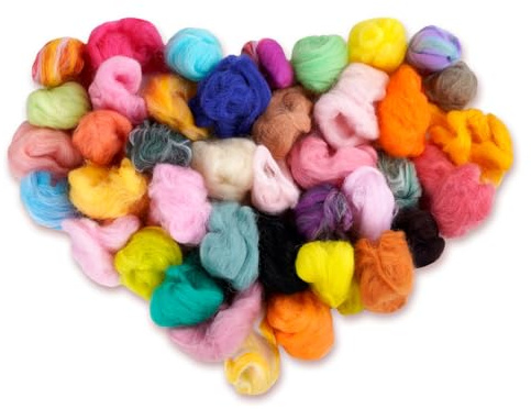 20 Farben Filzwolle, 20 Stück Wollen für Trockenfilzen Filzen Märchenwolle Filzwolle zum Stricken Nassfilzen Filz Wolle zum Trockenfilzen Wolle Nadelfilz Wollen Schafwolle Wollfilz Zufällige Farbe