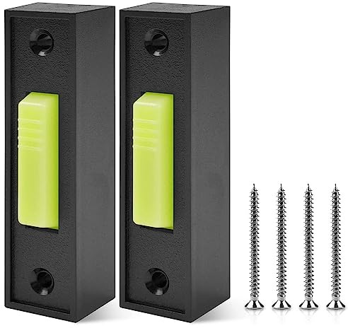 Janasiba 2 unidades Universal Garaje Hornner Interruptor 41A4166 iluminado en la pared montado en la pared botón negro acabado con centro