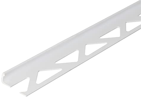 Alberts 476045 Fliesen-Abschlussprofil | Kunststoff, weiß | 2500 x 8 mm