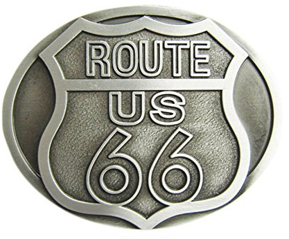 New Vintage US Road Hebilla del cinturón Belt BuckleGurtelschnalle (Without Enamel)