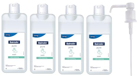 4 x 500 ml Baktolin Pure Paul Hartmann AG Plus 1 x Dosierpumpe 500 ml