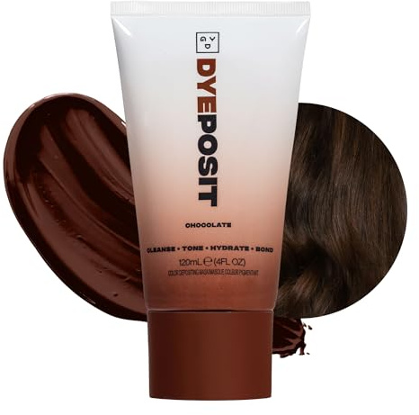 Good Dye Young Color Depositing Mask, DYEposit Color Depositing Conditioner, Toning Treatment, Tone & Enhance Color-Treated Hair - Semi Permanent Hair Dye, Vegan and Cruelty-Free (Chocolate) 4 fl oz