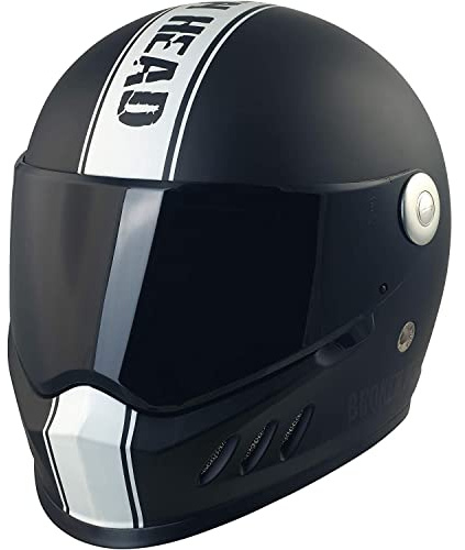 Broken Head Fighter Motorrad-Helm, Gas Man & Hated and Proud | Zwei Designs (Gas Man und Hated & Proud), Inkl. 2 Visieren (Klar + Schwarz), Perfekt für Streetfighter, Nakedbike, Chopper