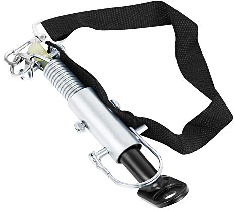 Steel Bicycle Trailer Hitch Coupler with Nylon Strap - Adapter for Mountain & Road Bikes