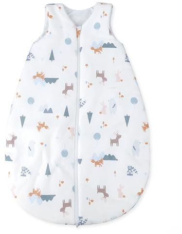 Julius Zöllner Baby Sommerschlafsack aus 100Prozent Jersey Baumwolle, Größe 62 , Standard 100 by OEKO-TEX, Little Fox