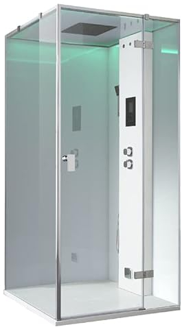 AWT Dampfdusche LD206F15 weiß/100x100/rechts