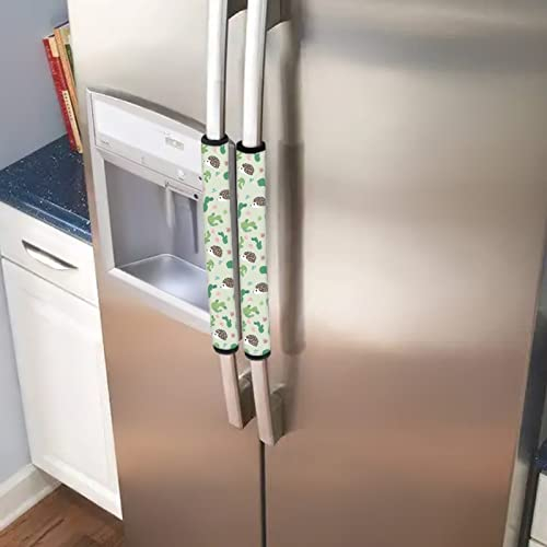 Kuiaobaty Funda para mango de horno, patrón de erizo, protector de mango para nevera, microondas, lavavajillas, mantiene el aparato limpio