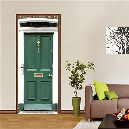 stickers paroi de douche 95x215cm(37.4 inches * 84.64 inches) Trompe l'oeil Décoration Pour Porte Cuisine Salon Chambre Salle De Bain Pour Les Murs Auto Adhésif Amovible Imperméable PVC Art Affiche