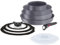 Lagostina Ingenio Mineralis Eco Set Padelle Antiaderenti in Alluminio 100% Riciclato, Adatto all’Induzione, 10 Pezzi, Casseruola 16cm, Padella 28cm, Tegame 24cm, Wok 26cm, 5 Coperchi e Manico