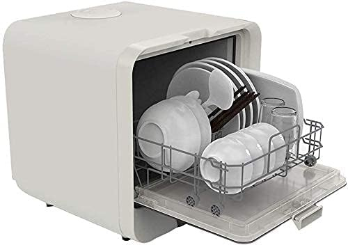 220V Mini Dishwasher, 4 Programs Fast Fruit Disinfection, 5L Water Requirement, Simple Control Operation Table Dishwasher Kitchen Dish Rack Dryer