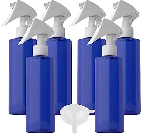 LusDoly 6 pièces 500ml Bleu flacons vaporisateurs vides en plastique, l'eau l'alcool Cosmétique Voyage Rechargeable Petits Domicile Bouteille de Spray Essentielles