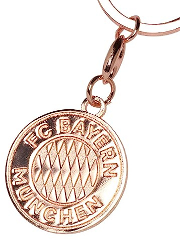 FC Bayern München Schlüsselanhänger- Logo rosegold - Anhänger Emblem FCB