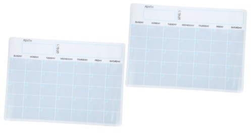 Operitacx 2stücke Magnetisches Planungsboard Für Kühlschrank Abwischbares Notizbrett Mit Monats Und Wochenkalender Magnetische Tafel Für To-do-listen Und Erinnerungen Für Büro Schule