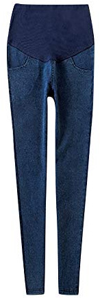 BOTCAM byxor dam stretch jeans magbyxor leggings gravida spricka mammabyxor graviditetskläder vinter, A-b-blå, 3XL