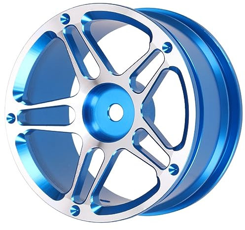 Hohopeti 4stücke Metallnabe Radmodell Drift Crawler Rennwagen Zubehör Variante a Blau