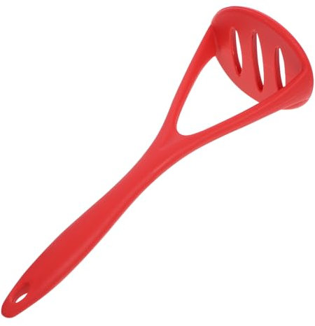 MAGICLULU Machacador De Patatas De Silicona Triturador De Frutas Y Verduras Color Rojo Ligero Y Con Agarre Cómodo.