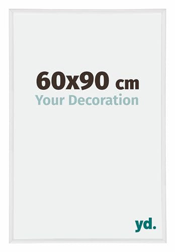 yd. Your Decoration - Puzzlerahmen 60.0x90 cm - Weiß Hochglanz - Puzzlerahmen 1500-2000 Teile - Kunststoff Bilderrahmen - Annecy