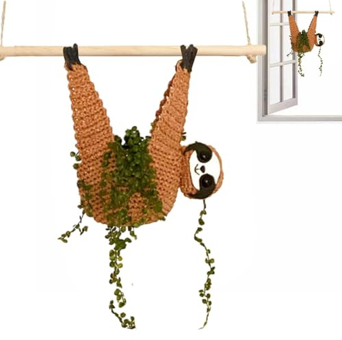 Animal Plant Stand - Crochet Plant Hanger Gift for Pots | Home Decoration with Wall Planter, Ideal for Indoor Plant Lovers